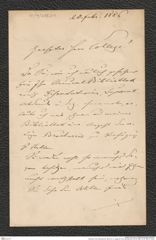 Nachlass Franz Steindachner, Brief von V. Langer an Franz Steindachner (20.02.1886), Inv.Nr. 288.01, Seite 1